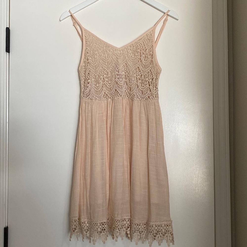 Peach Linen Summer Sundress